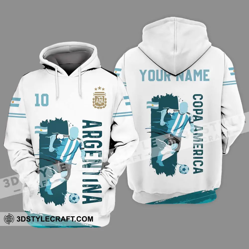 Unisex Shirt - Custom Name And Number Copa America Argentina Hoodie / S T-Shirt