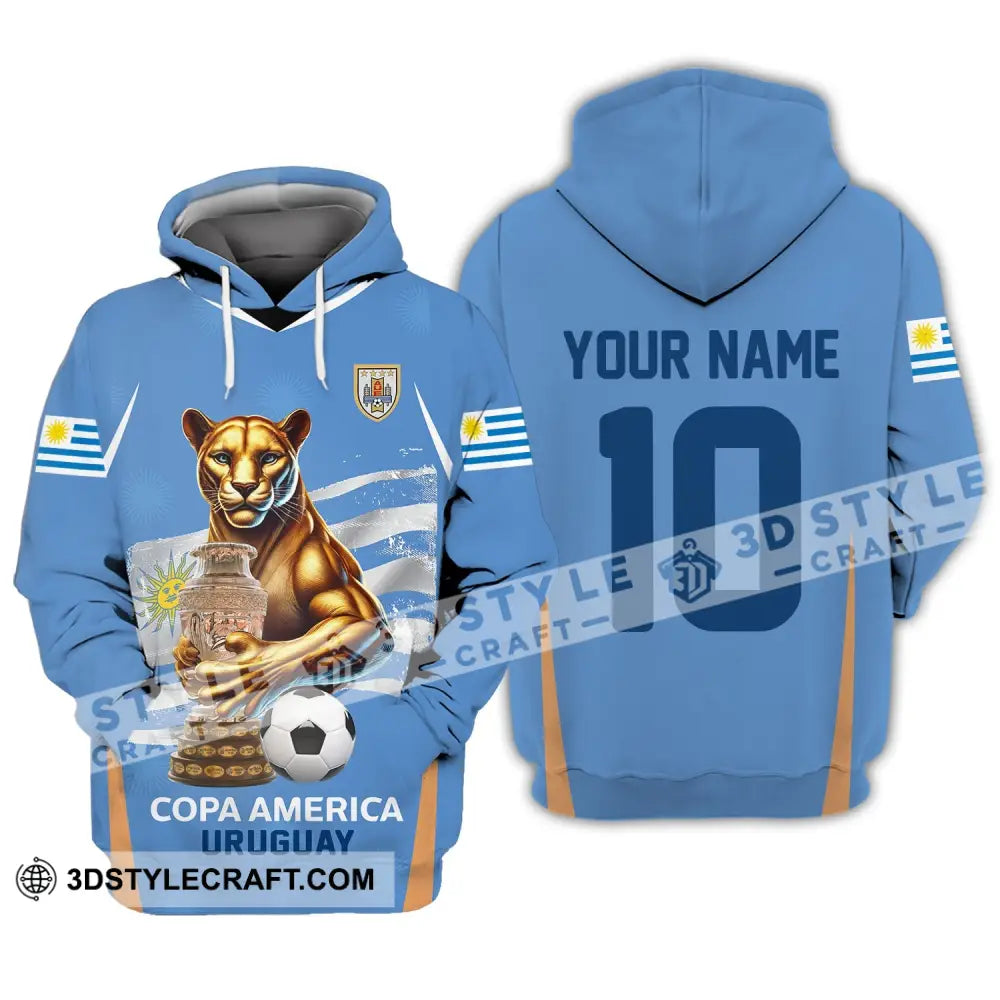 Unisex Shirt - Custom Name And Number Copa America Sport Uruguay Hoodie / S T-Shirt