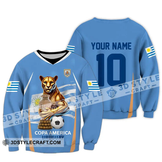Unisex Shirt - Custom Name And Number COPA America Sport Shirt, Uruguay style option 4