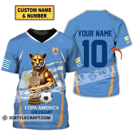 Unisex Shirt - Custom Name And Number COPA America Sport Shirt, Uruguay style option 1