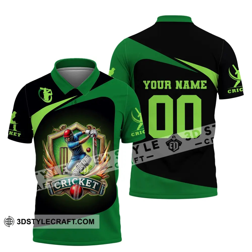 Unisex Shirt Custom Name And Number Cricket Lover Hoodie Polo Long Sleeve Gift For Players / S