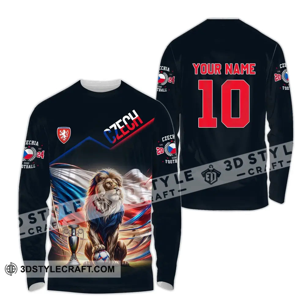 Unisex Shirt - Custom Name And Number Czech National Team Lover Long Sleeve / S T-Shirt