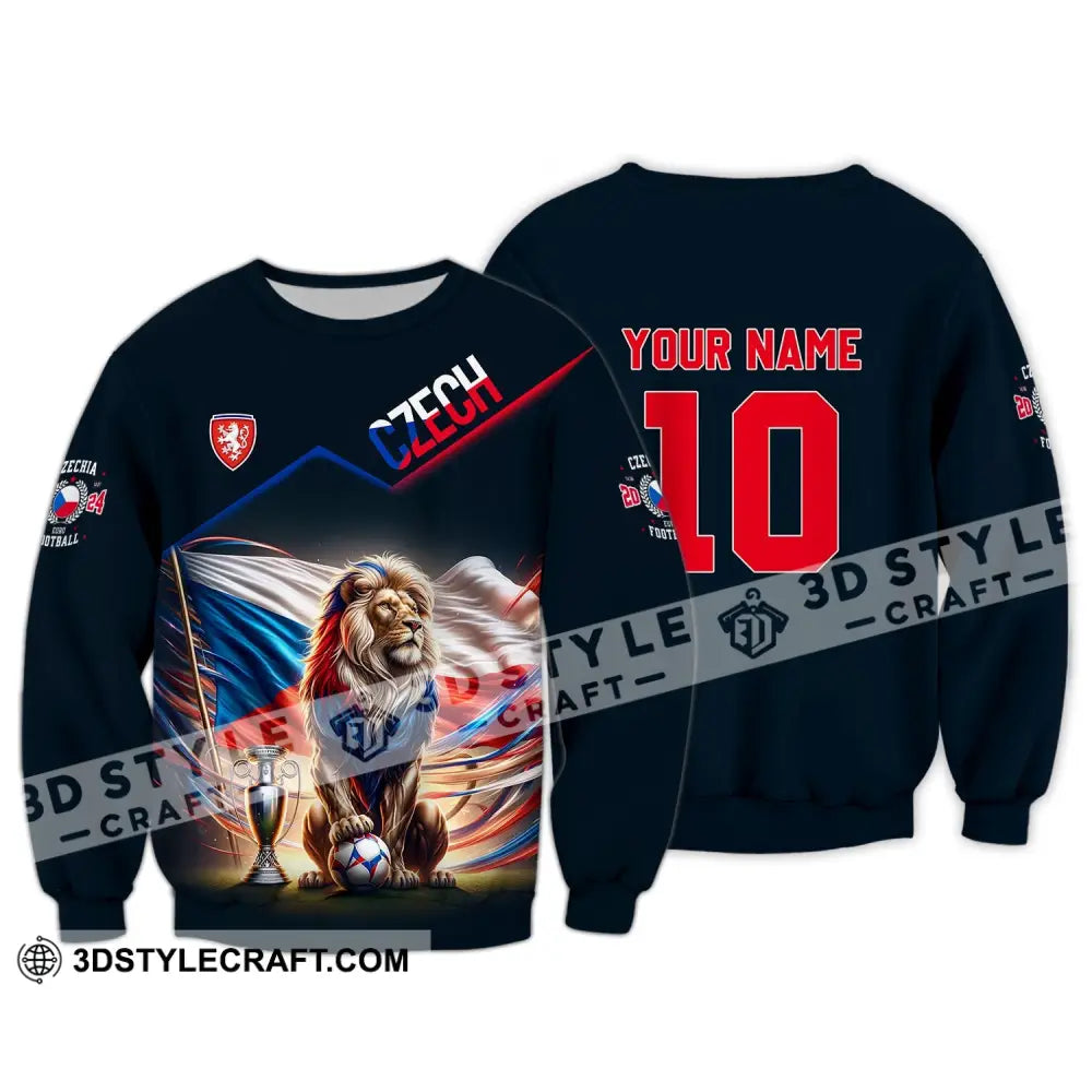 Unisex Shirt - Custom Name And Number Czech National Team Lover Long Sleeve / S T-Shirt