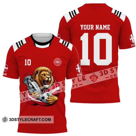 Unisex Shirt - Custom Name And Number Denmark Euro 2024 Shirt - Football Polo Shirt style option 2