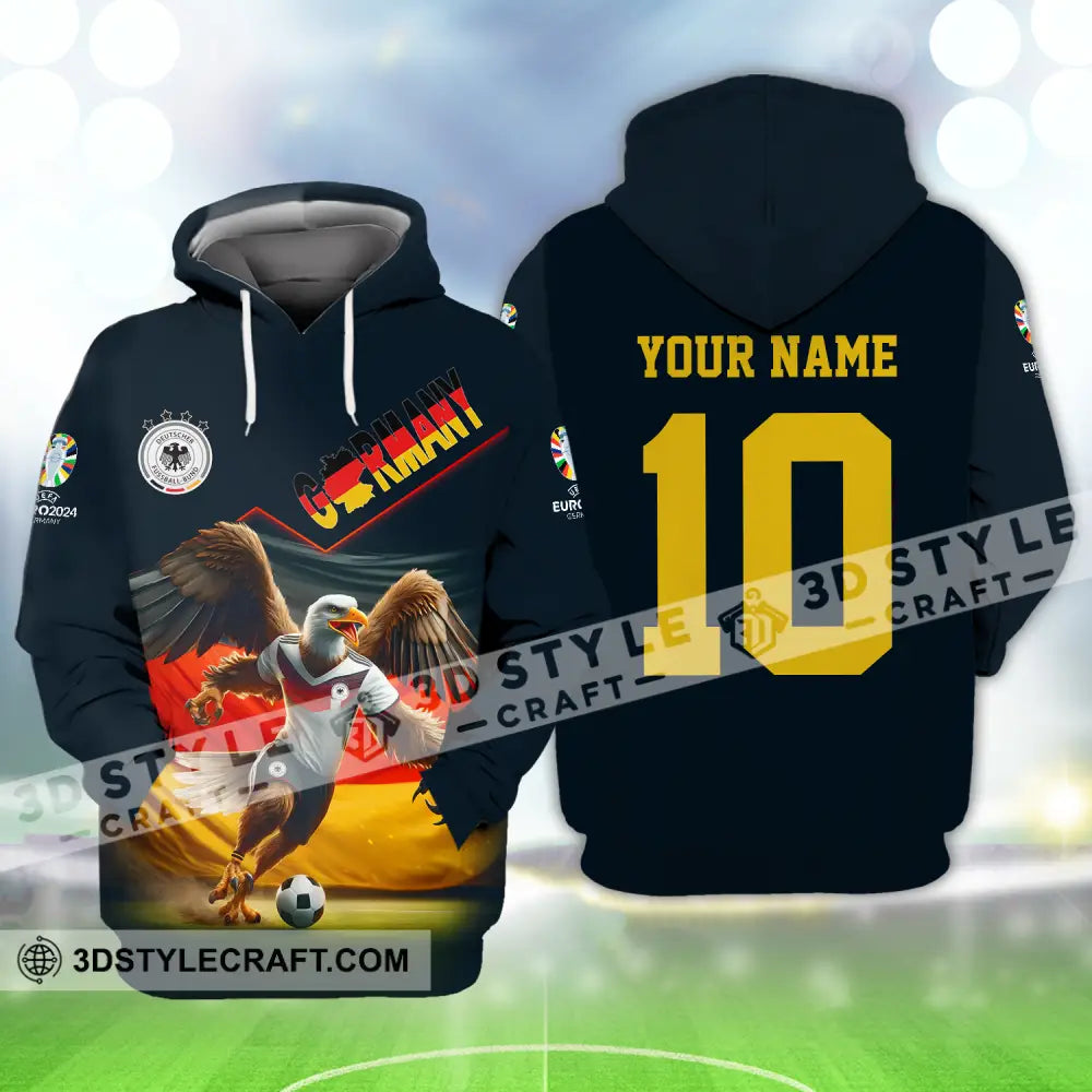 Unisex Shirt - Custom Name And Number Eagle Germany Euro 2024 Hoodie / S T-Shirt