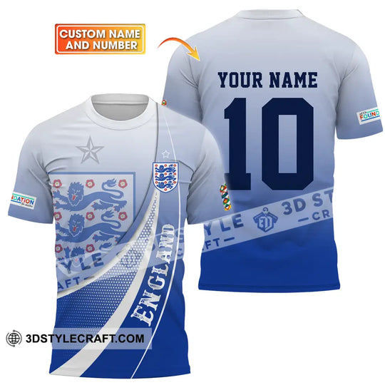 Unisex Shirt - Custom Name And Number, England Euro 2024 Shirt style option 2