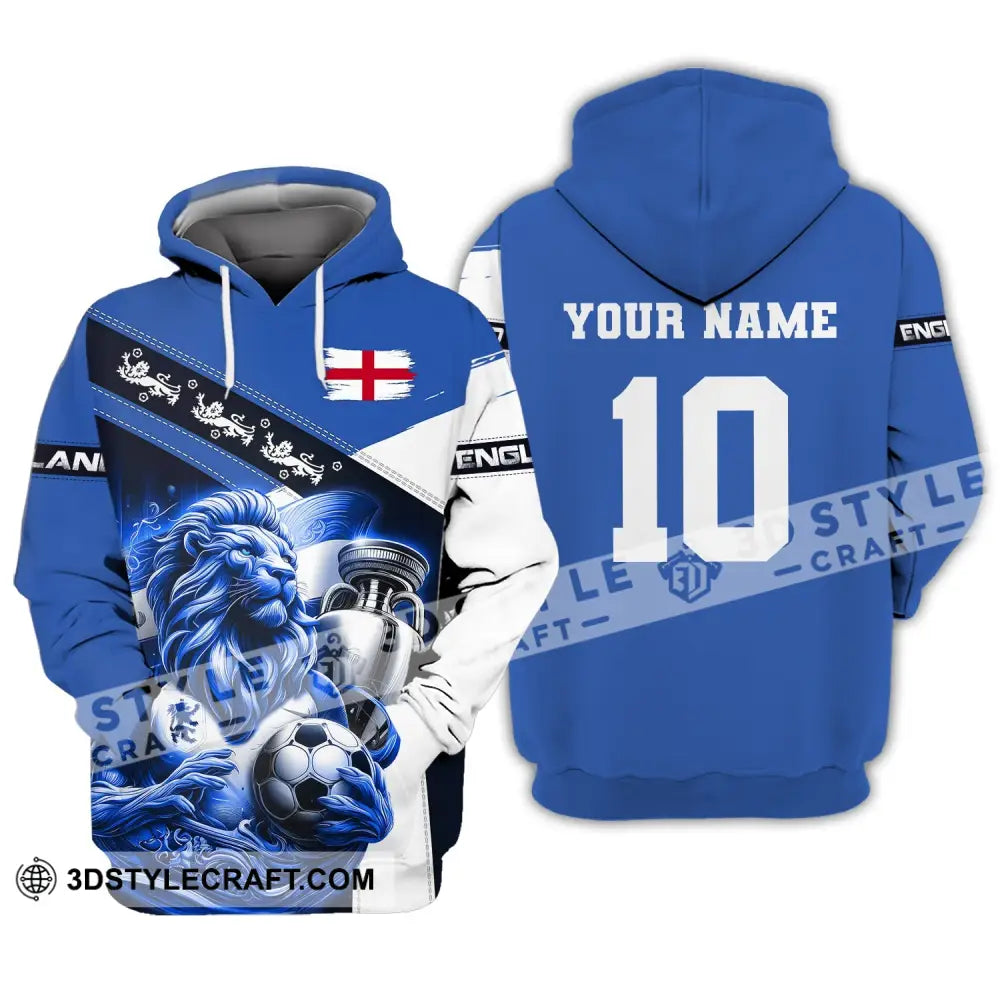 Unisex Shirt Custom Name And Number England Football Polo Long Sleeve Euro 2024 Hoodie / S T-Shirt