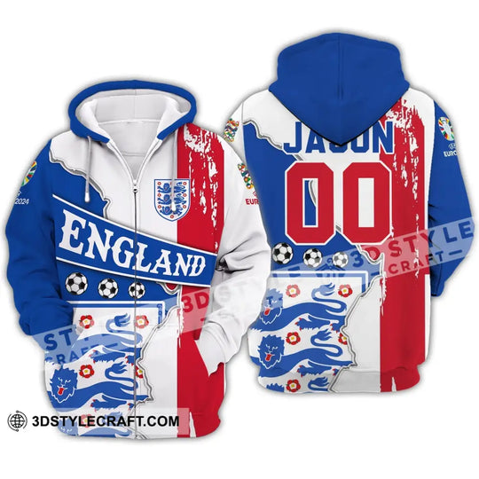 Unisex Shirt - Custom Name And Number Shirt, England National Team style option 4