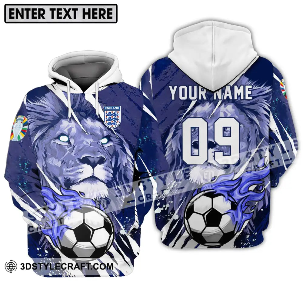 Unisex Shirt - Custom Name And Number England Team Lion Ball Hoodie / S T-Shirt