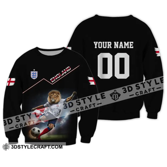 Unisex Shirt - Custom Name And Number, Euro 2024 England Lion Shirt style option 4