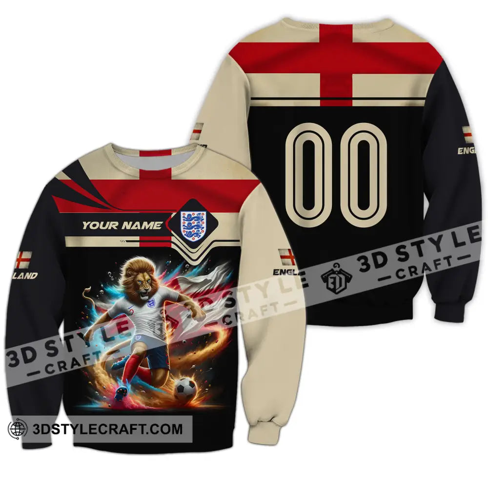 Unisex Shirt - Custom Name And Number Euro 2024 England Long Sleeve / S T-Shirt