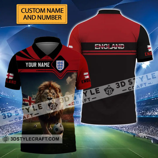 Unisex Shirt - Custom Name And Number, Euro 2024 England Team Lover Lion Shirt style option 1