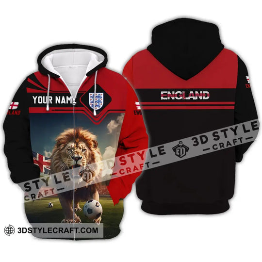 Unisex Shirt - Custom Name And Number, Euro 2024 England Team Lover Lion Shirt style option 3