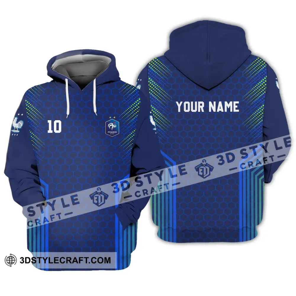 Unisex Shirt - Custom Name And Number Euro 2024 Fff France National Team Hoodie / S T-Shirt