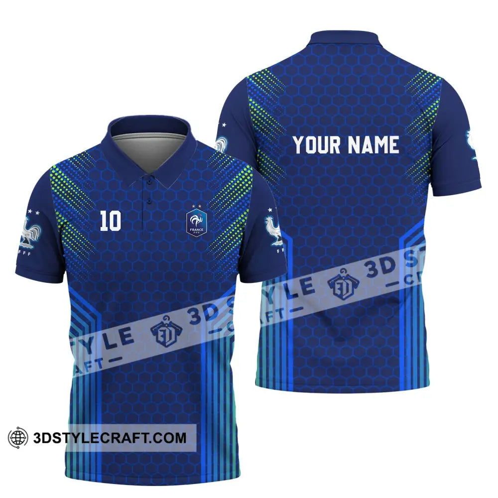 Unisex Shirt - Custom Name And Number Euro 2024 Fff France National Team Polo / S T-Shirt