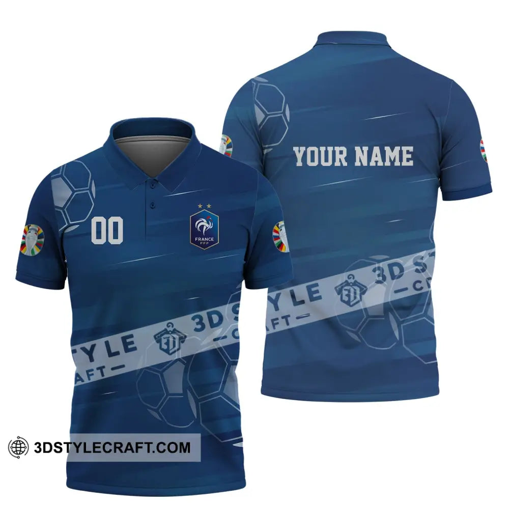 Unisex Shirt - Custom Name And Number Euro 2024 France National Team Polo / S T-Shirt