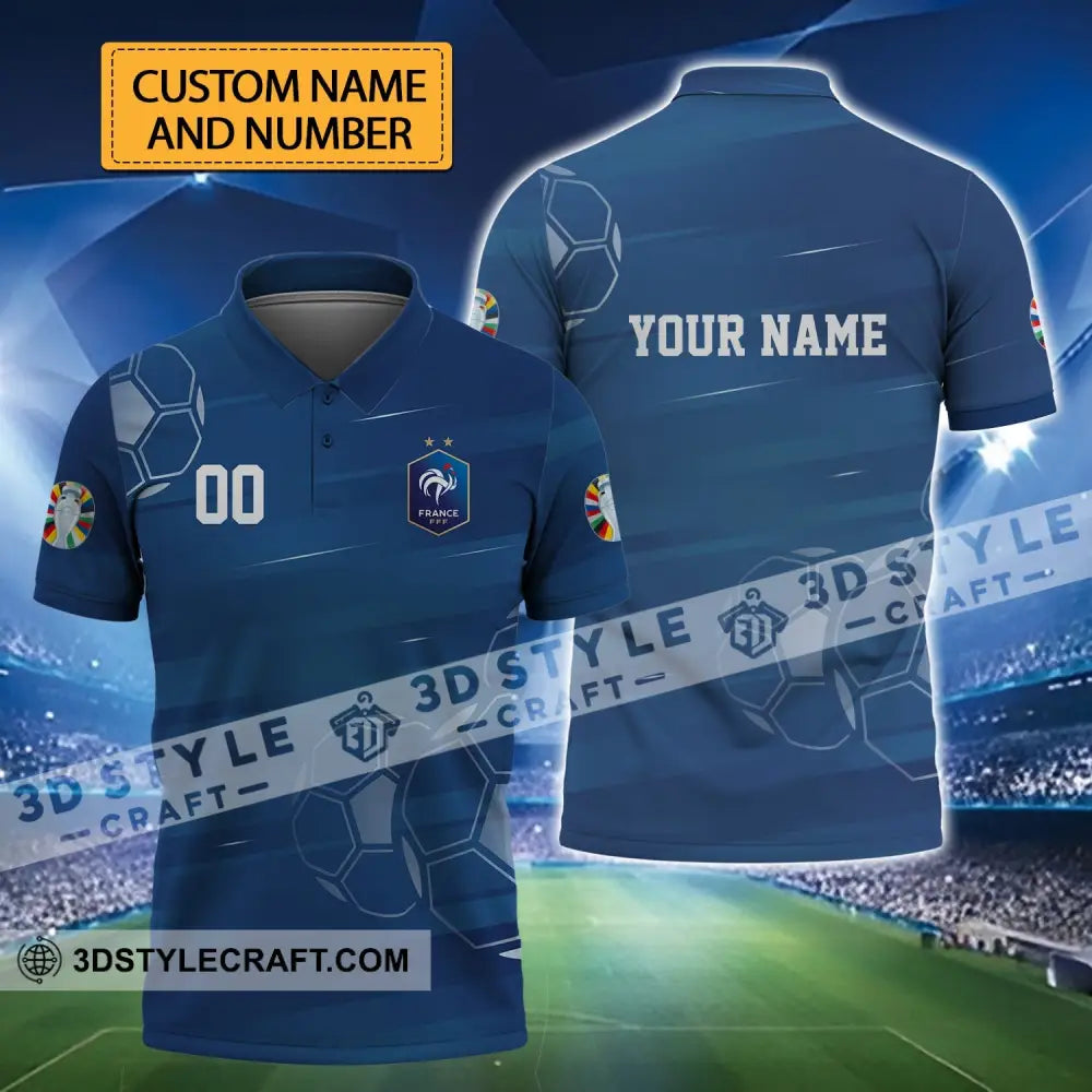 Unisex Shirt - Custom Name And Number Euro 2024 France National Team T-Shirt