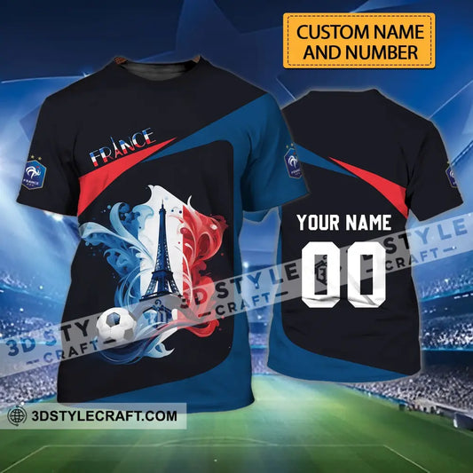 Unisex Shirt - Custom Name And Number Euro 2024 France Team T-Shirt