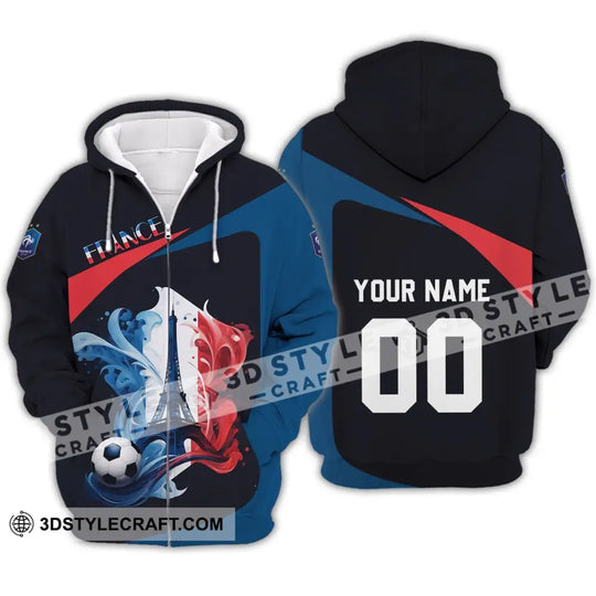 Unisex Shirt - Custom Name And Number Euro 2024 Shirt, France Team Shirt style option 3