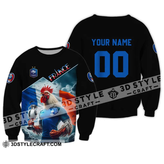 Unisex Shirt - Custom Name And Number, Euro 2024 French Chicken Shirt style option 4