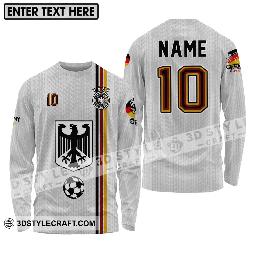 Unisex Shirt - Custom Name And Number Euro 2024 German Long Sleeve / S T-Shirt