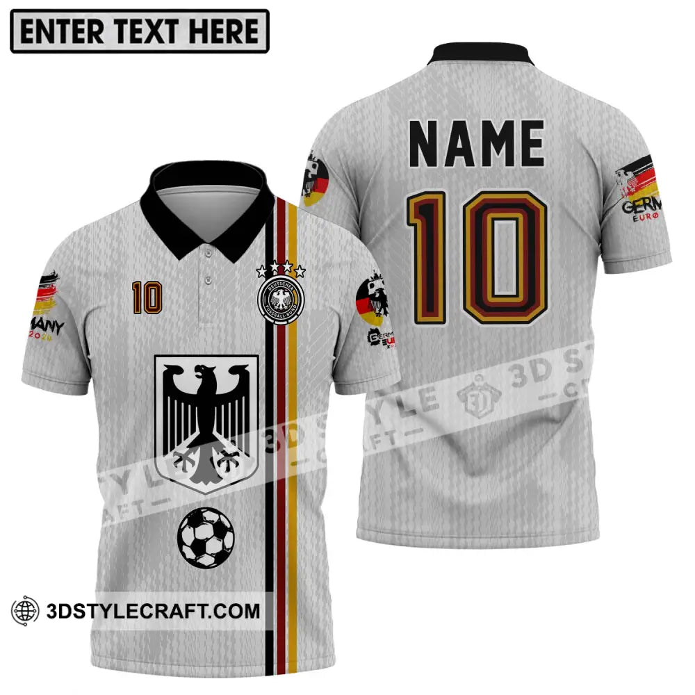 Unisex Shirt - Custom Name And Number Euro 2024 German Polo / S T-Shirt