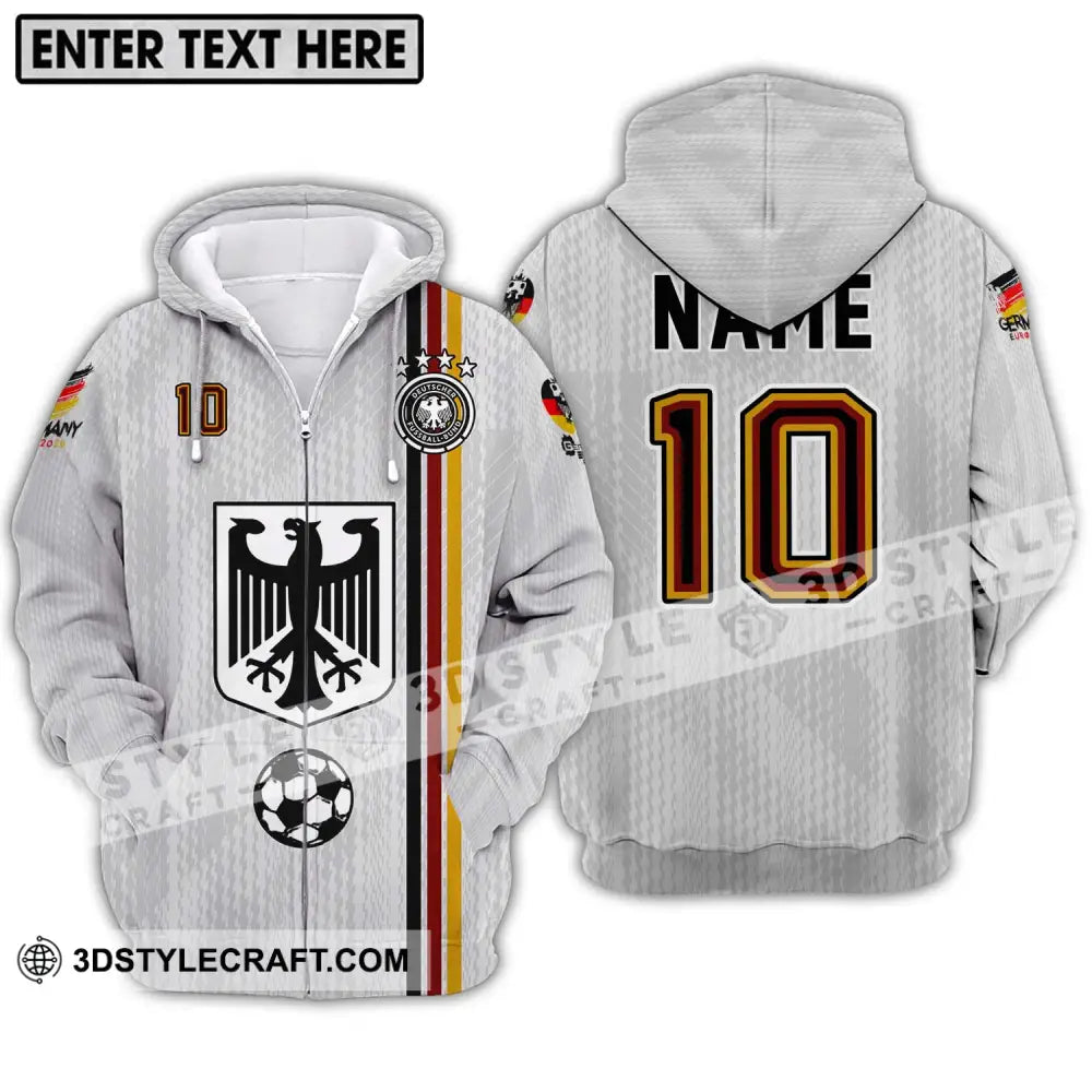 Unisex Shirt - Custom Name And Number Euro 2024 German Zipper Hoodie / S T-Shirt