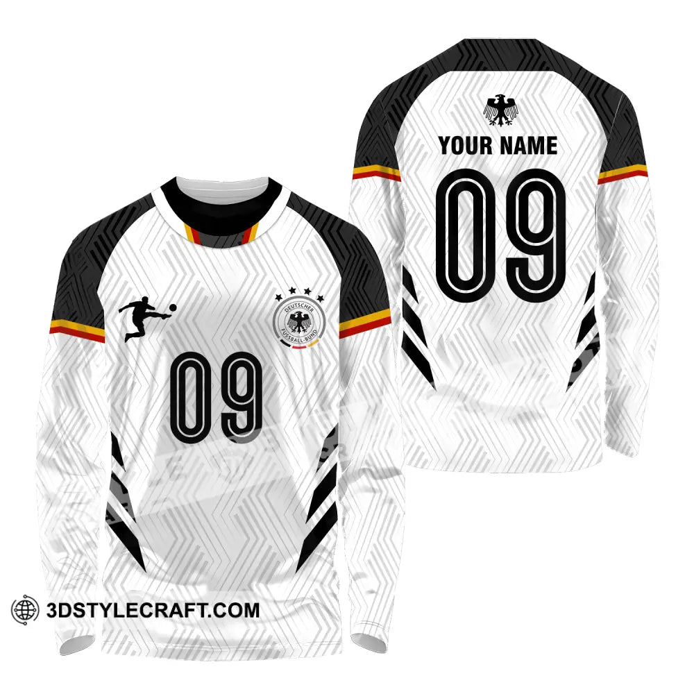 Unisex Shirt - Custom Name And Number Euro 2024 Germany Long Sleeve / S T-Shirt