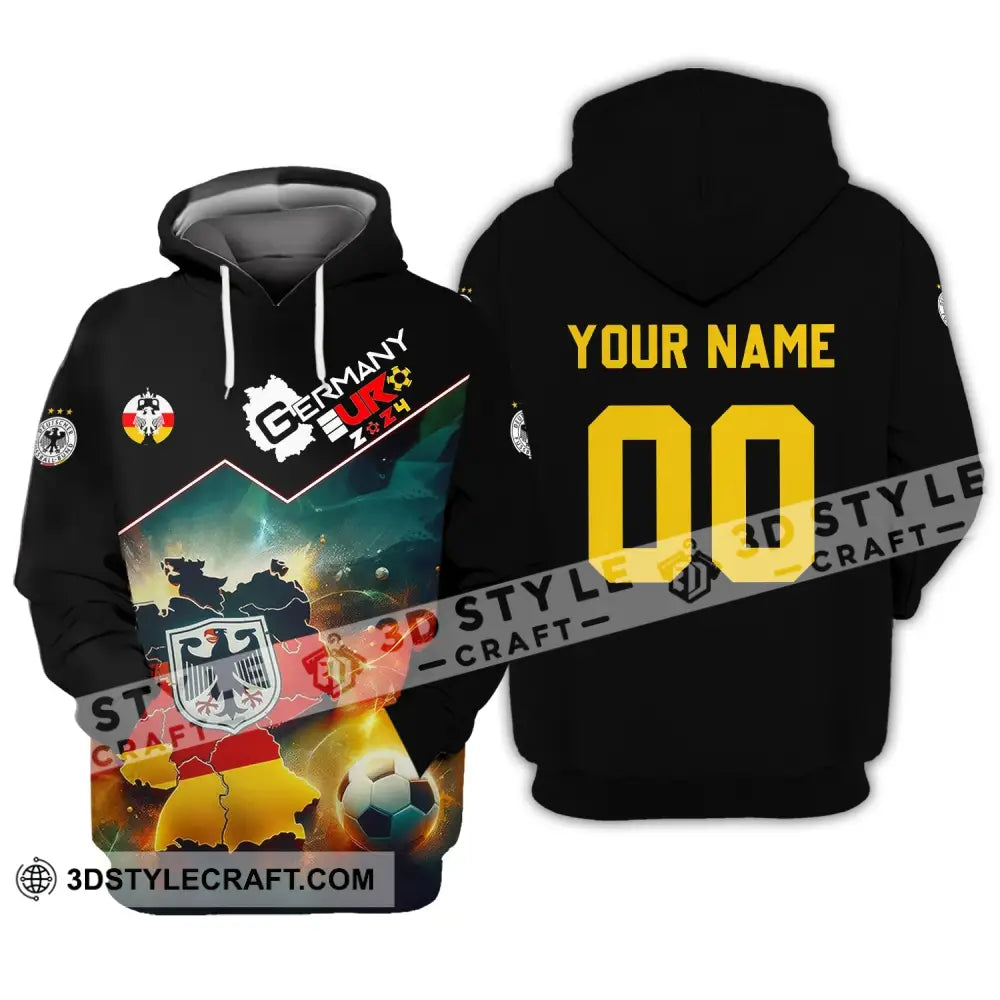 Unisex Shirt - Custom Name And Number Euro 2024 Germany Team Lover Hoodie / S T-Shirt