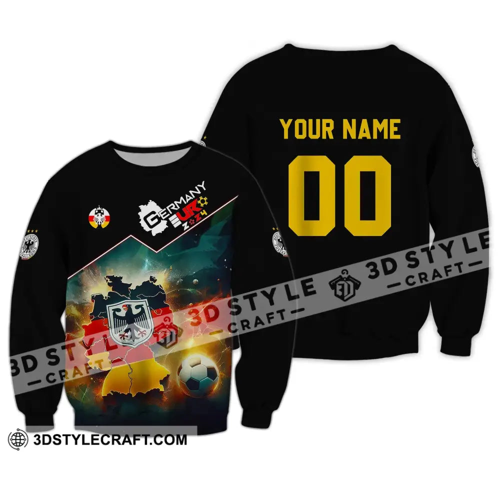 Unisex Shirt - Custom Name And Number Euro 2024 Germany Team Lover Long Sleeve / S T-Shirt