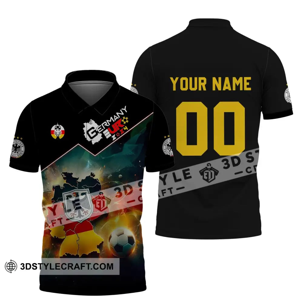 Unisex Shirt - Custom Name And Number Euro 2024 Germany Team Lover Polo / S T-Shirt