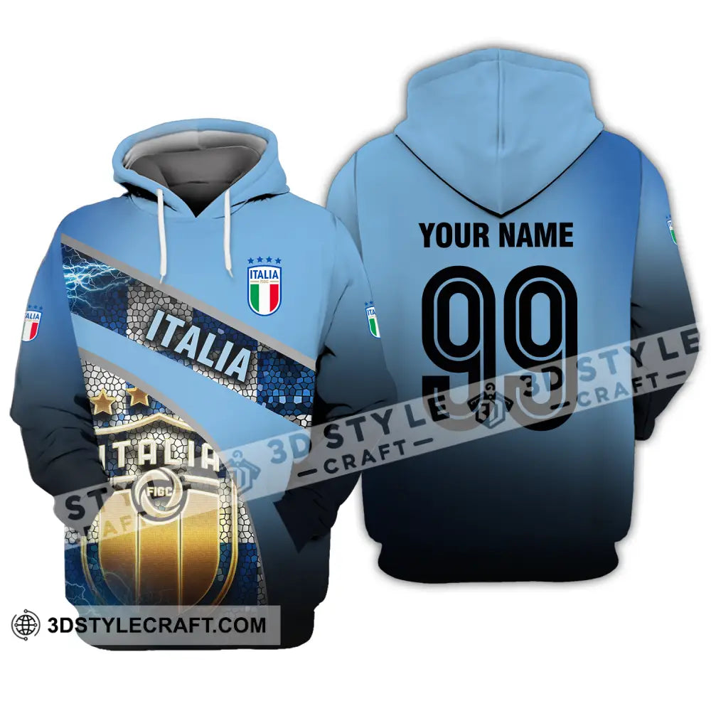 Unisex Shirt - Custom Name And Number Euro 2024 Italia National Team Hoodie / S T-Shirt