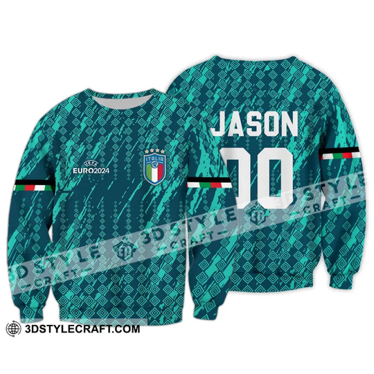 Unisex Shirt - Custom Name And Number Shirt, Euro 2024 Shirt, Italia National Team Shirt style option 4