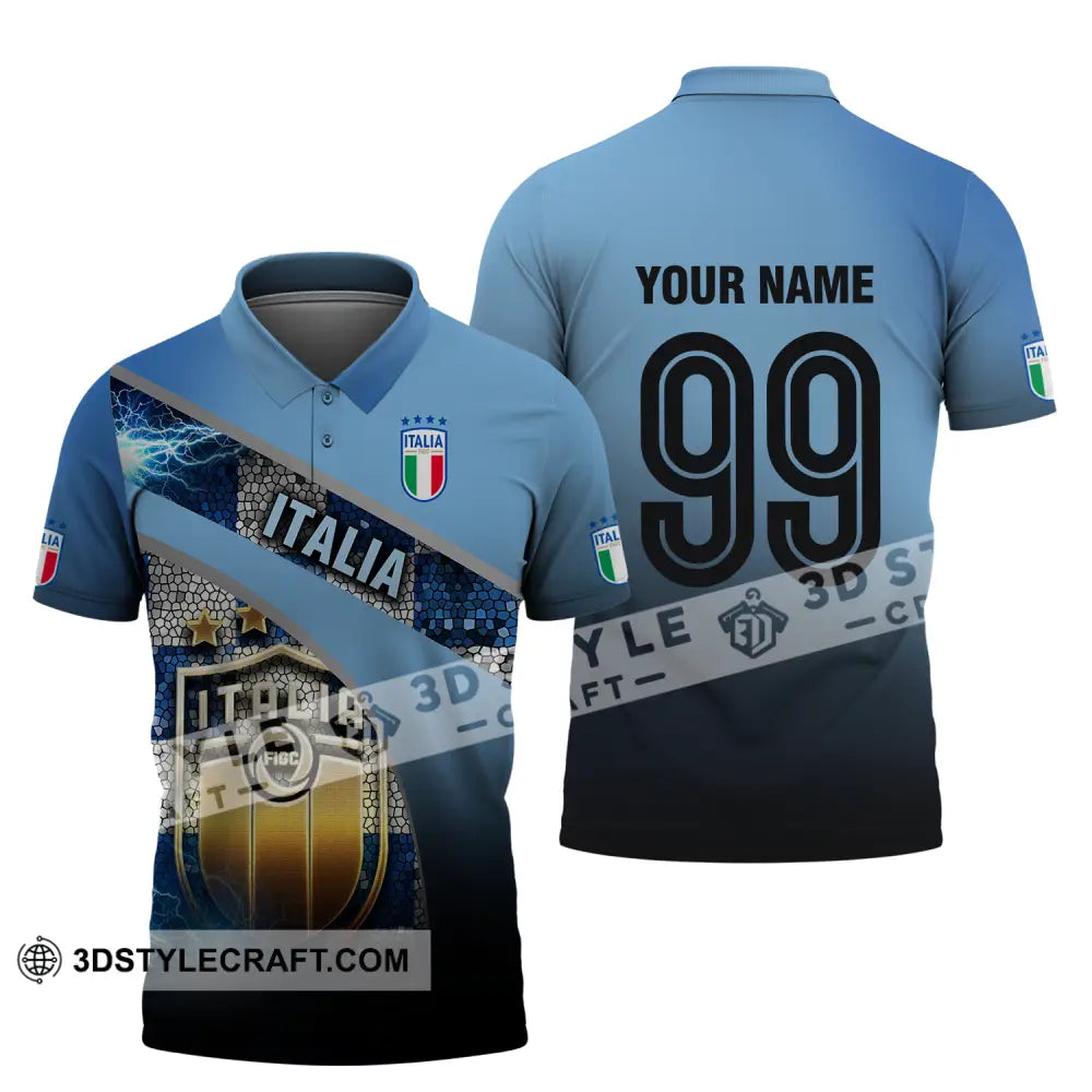 Unisex Shirt - Custom Name And Number Euro 2024 Italia National Team Polo / S T-Shirt