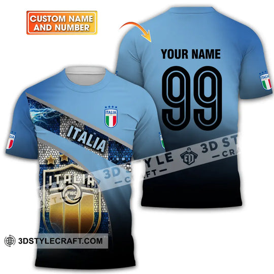 Unisex Shirt - Custom Name And Number, Euro 2024 Shirt Italia National Team style option 1