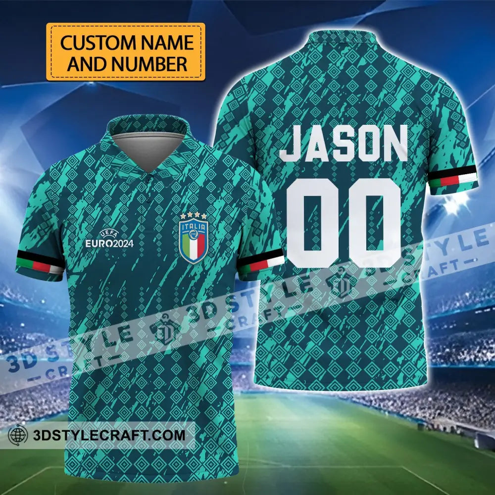 Unisex Shirt - Custom Name And Number Euro 2024 Italia National Team T-Shirt