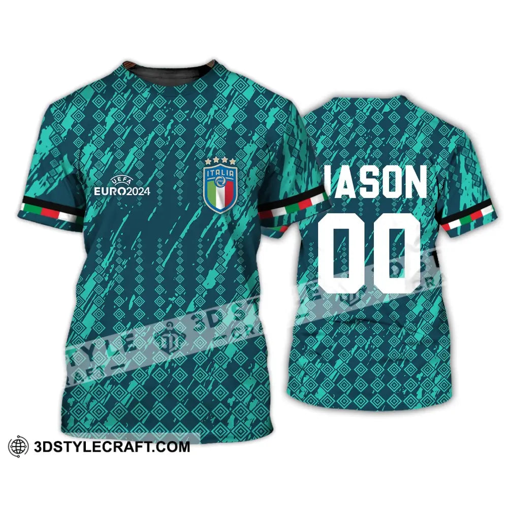 Unisex Shirt - Custom Name And Number Euro 2024 Italia National Team T-Shirt / S T-Shirt