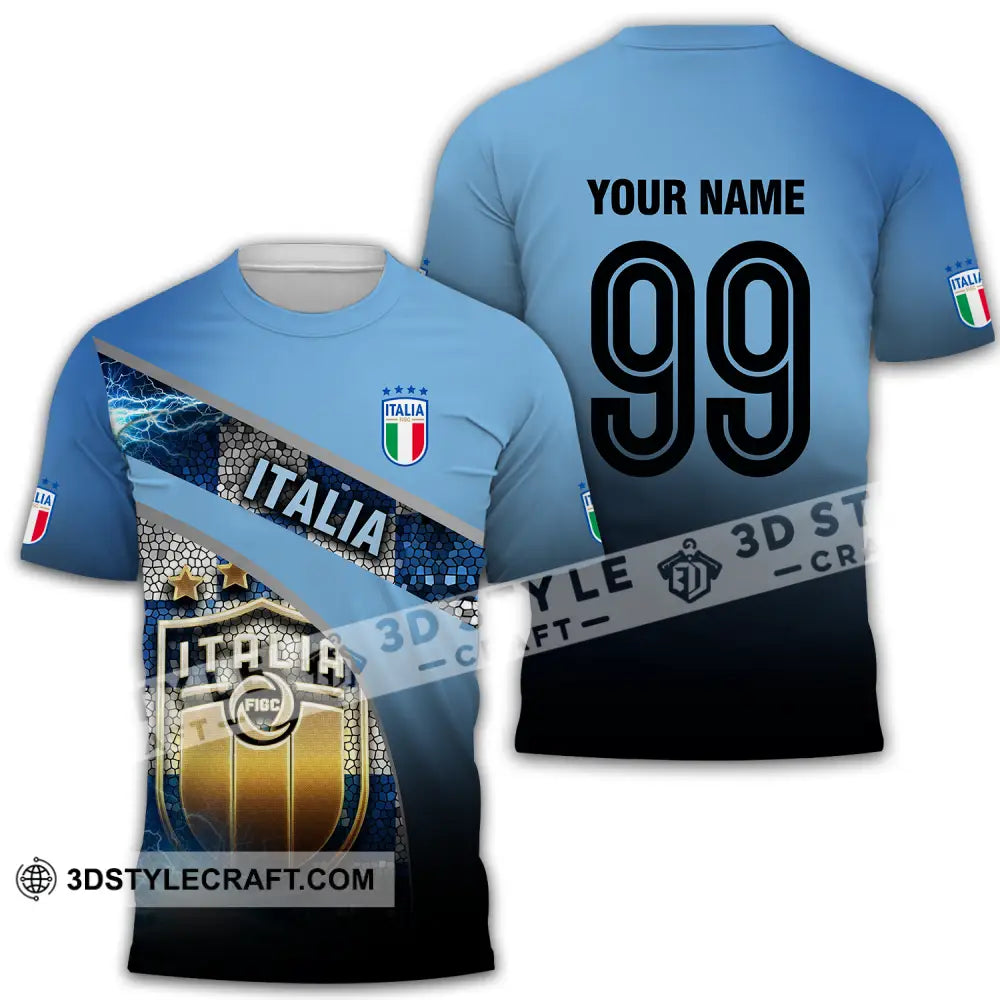 Unisex Shirt - Custom Name And Number Euro 2024 Italia National Team T-Shirt / S T-Shirt