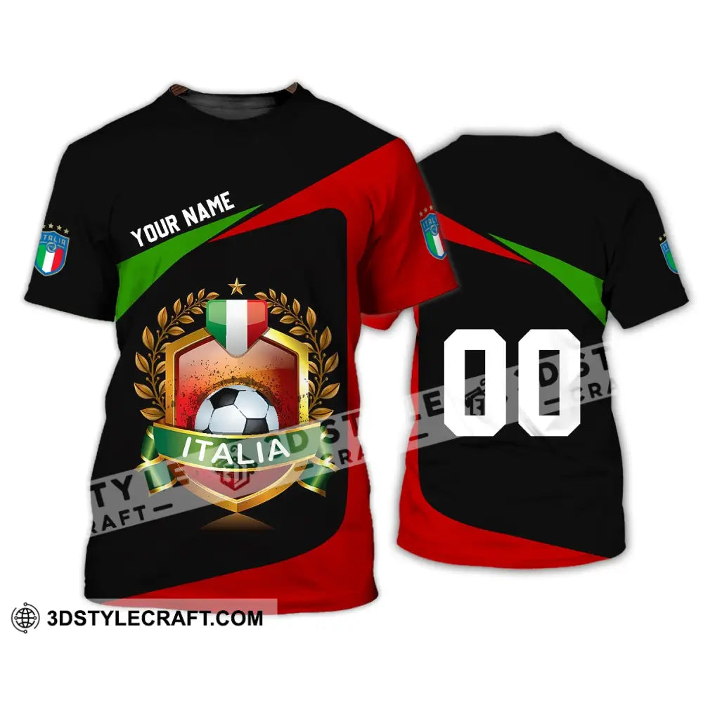 Unisex Shirt - Custom Name And Number Euro 2024 Italia Team Champion T-Shirt / S T-Shirt