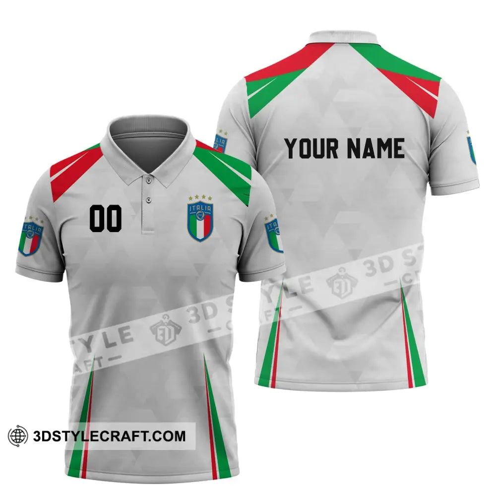 Unisex Shirt - Custom Name And Number Euro 2024 Italia Team Polo / S T-Shirt