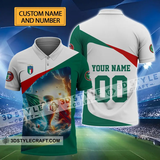 Unisex Shirt - Custom Name And Number, Euro 2024 Italy Cup Shirt style option 1