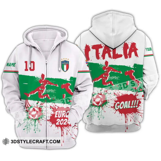 Unisex Shirt - Custom Name And Number Shirt, Euro 2024 Italy National Team Goal! style option 2