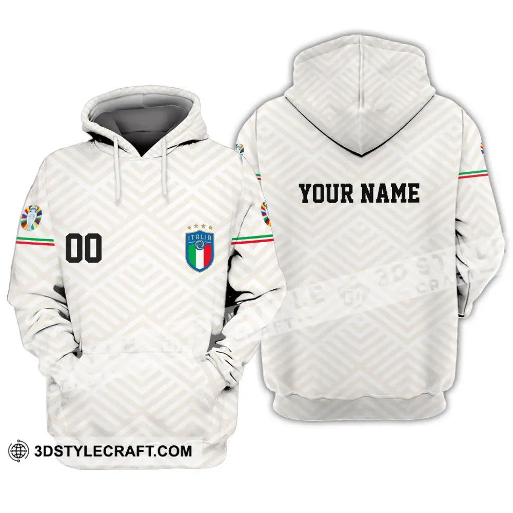 Unisex Shirt - Custom Name And Number Euro 2024 Italy National Team Hoodie / S T-Shirt