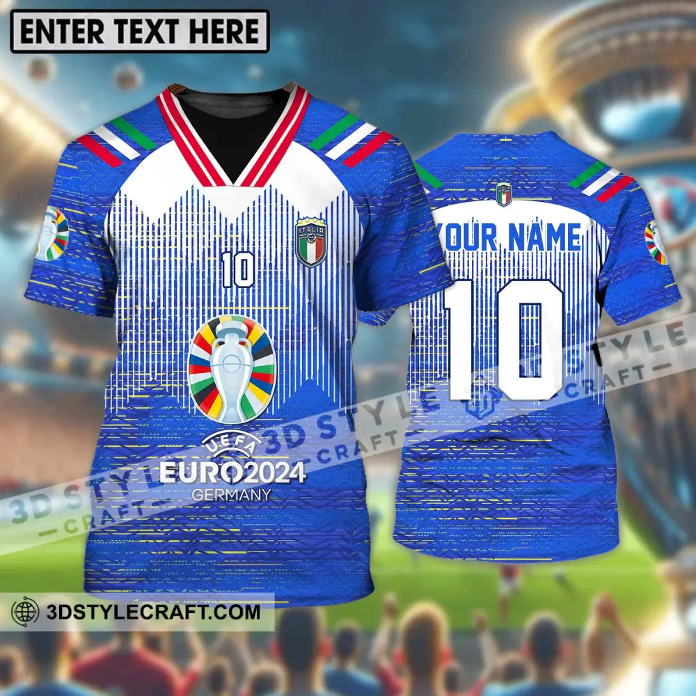 Unisex Shirt - Custom Name And Number Euro 2024 Italy National Team T-Shirt