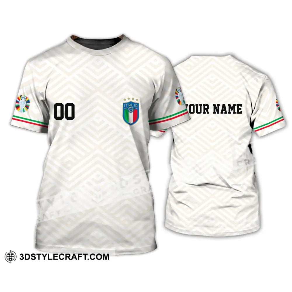 Unisex Shirt - Custom Name And Number Euro 2024 Italy National Team T-Shirt / S T-Shirt