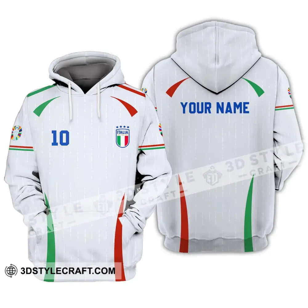 Unisex Shirt - Custom Name And Number Euro 2024 Italy Team Hoodie / S T-Shirt