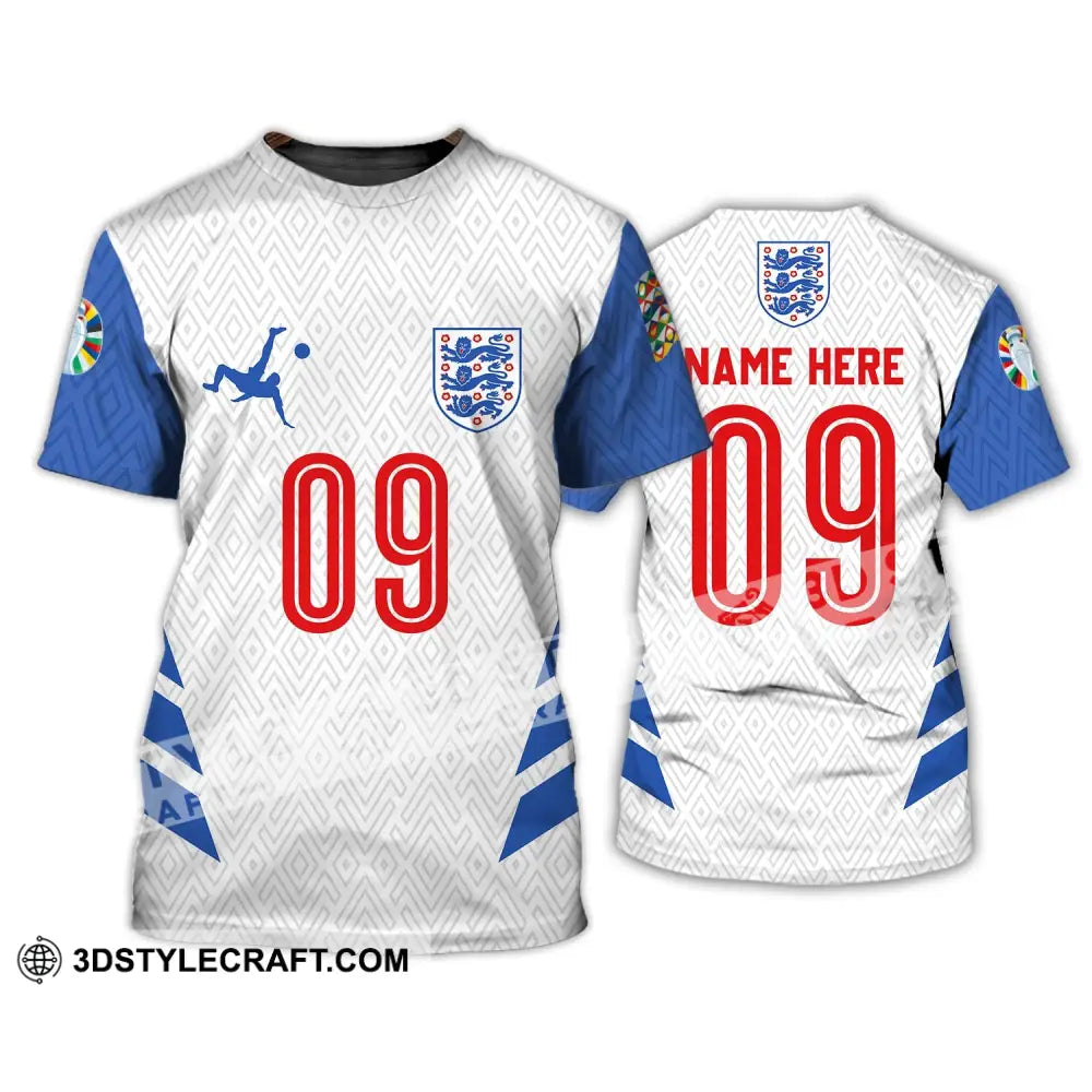 Unisex Shirt - Custom Name And Number Euro 2024 Logo England Team T-Shirt / S T-Shirt