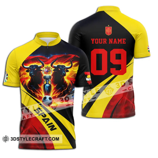 Unisex Shirt - Custom Name And Number Euro 2024 Shirt National Team, Bull Of Spain style option 3