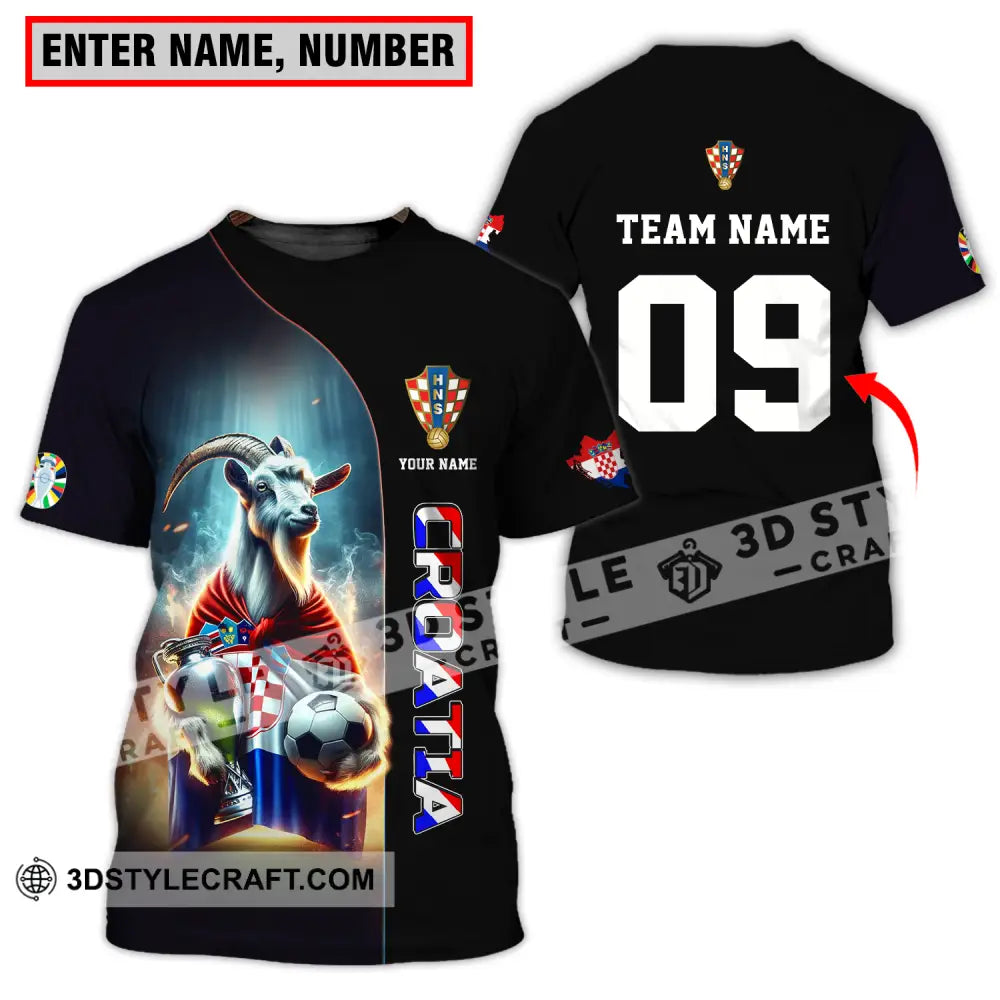 Unisex Shirt - Custom Name And Number Euro 2024 National Team Croatia T-Shirt