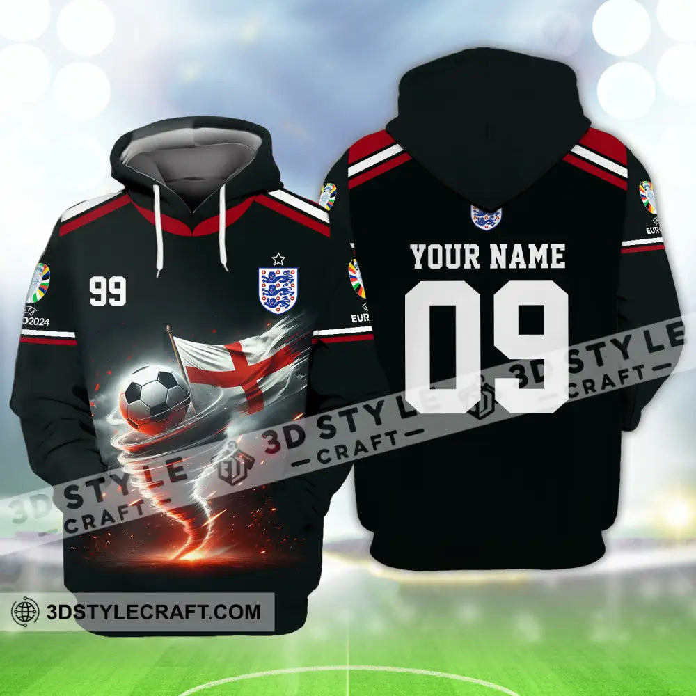 Unisex Shirt - Custom Name And Number Euro 2024 National Team England Hoodie / S T-Shirt